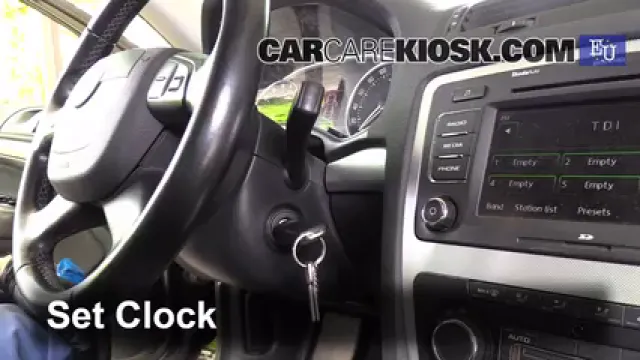 2011 Skoda Octavia TDI CR 2.0L 4 Cyl. Turbo Diesel Reloj Fijar hora de reloj